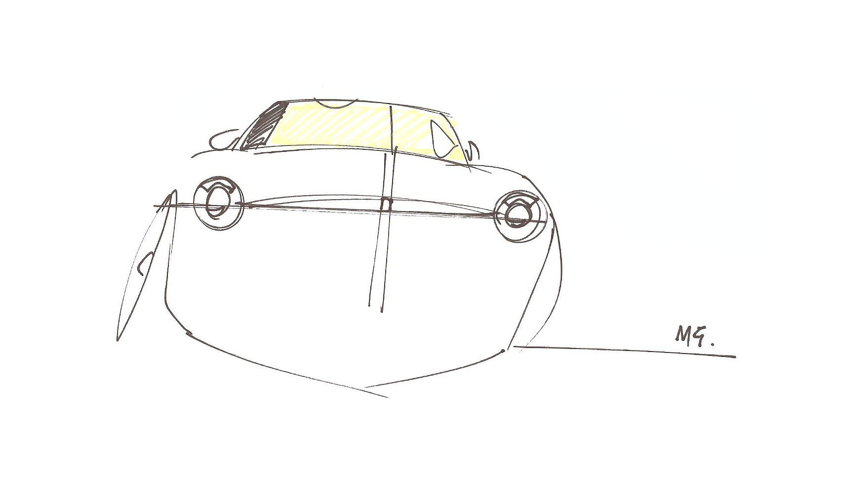 MG Car Design Sketch